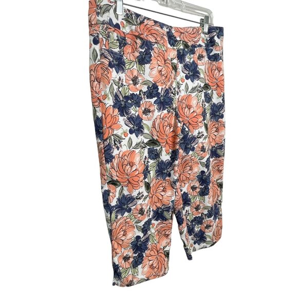 Ruby Rd Floral Cropped Stretch Jeans Women’s 12 Capris Boho Casual - Picture 6 of 12